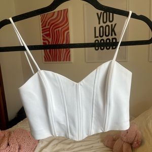 Zara white corset top